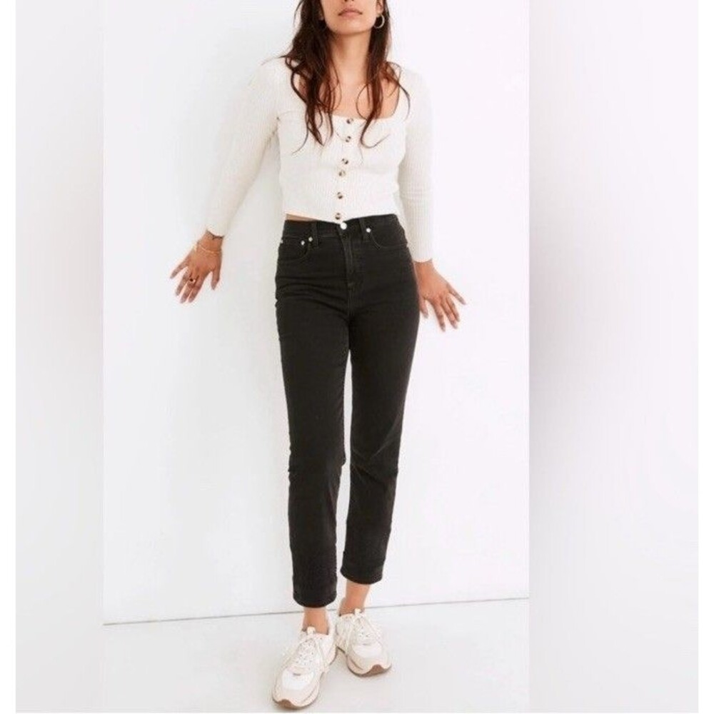 Madewell Charcoal Straight Leg Jeans